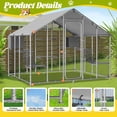 thumbnail image 5 of Magic Union Extra Large Catio Outdoor Cat Enclosure for Multiple Cats, Walk-in Cat House Cage with Waterproof Cover, 6 Platforms, 2 Condos & 2 Bridges, Chicken Coop Run, Rabbit Hutch, Pointed Roof, 5 of 8