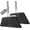 Grey-white, variant on General Heavy Duty Broom, 55 Inch Long Handle Outdoor Large Angle Brooms, Commercial Broom for Sweeping Indoor, for Home Garage Kitchen Office Courtyard Lobby Patio Lawn Concrete, 2 Pack, Black