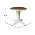 thumbnail image 2 of International Concepts 30" Solid Wood Round Top Pedestal Dining Table - 29.9" High, 2 of 5
