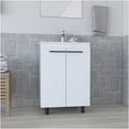 thumbnail image 4 of JERFIT 23.8" White Bathroom Vanity Cabinet with Sink, Particle Board Floor Storage Cabinet for Bathroom, 4 of 6