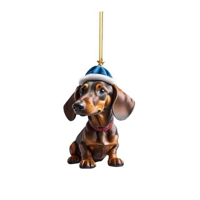 Border New Product Christmas Dog Car Hanger Christmas Decoration Acrylic Car Hanger Home Hanger