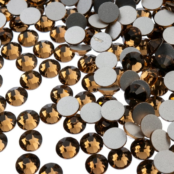 John Bead Crystal Lane Flat Back Rhinestones - Smoked Topaz, 4.7 mm, Package of 144