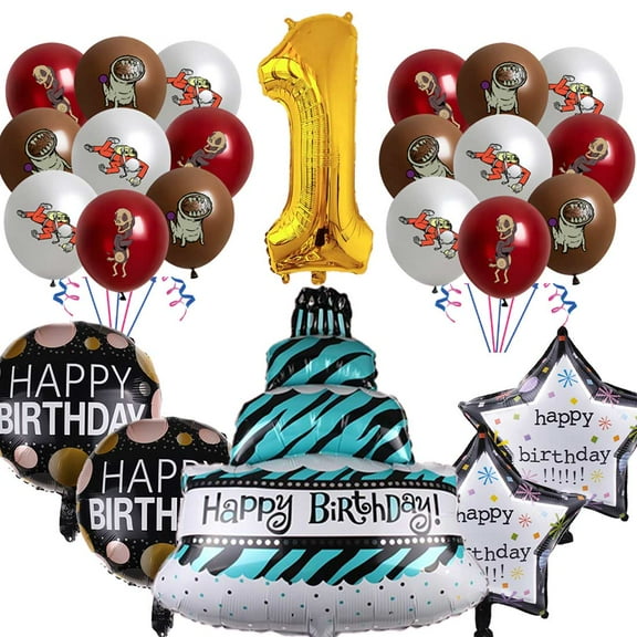 Lethal Company Balloons Party Supplies 1st Big Number Decorations Decor Kit Birthday