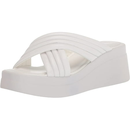 

Bella Vita Womens Maz-Italy Platform Sandal Wedge 7.5 Wide White Leather