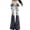 Grey, variant on Solthread Womens Flare Pants Halloween Bat Claw Graphic Print High Waist Bell Bottom Lace Gothic Trousers