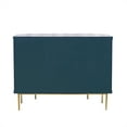 thumbnail image 5 of Pasargad Home Amelia Teal Cabinet 2 Doors and Gold Polished Metal Frame, 5 of 13