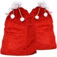 thumbnail image 1 of Gran bolsa de regalo de Navidad de terciopelo rojo, decoración navideña., 1 of 5