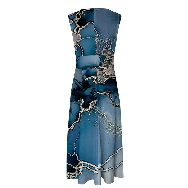 Cavosen Empire Waist Dress for Women V Neck Midi Evening Gowns Flowy Waist Solid Ball Dress Elegant Wedding Guest Cocktail Party Dress