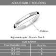 thumbnail image 4 of shiyou-925 Sterling Silver Toe Rings for Women | Minimalist Classic Toe-Rings for Gifting Simple Open Adjustable Toe Band Ring for Women, 4 of 4