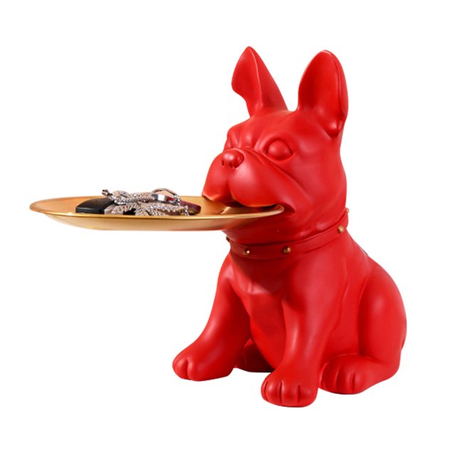 Decoración de escritorio de Bulldog con decoración de escultura de resina de paleta para cafetería de oficina JShteea El nuevo