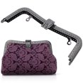 thumbnail image 1 of Retro Purse Frame, Metal Purse Frame DIY Purse Frame Hardware Accessories Retro Embossed Handle Iron  For, 1 of 8
