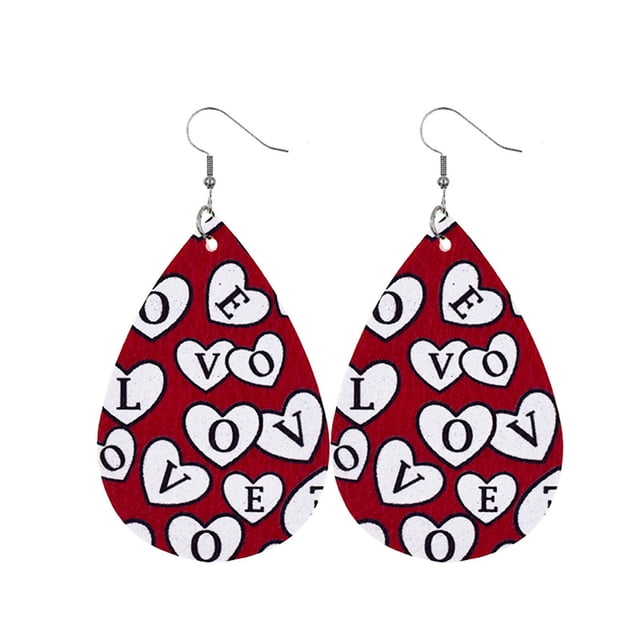 Guardurnaity Pendientes de cuero con purpurina, gota de agua, colgante para el oído, joyería exagerada para el Día de San Valentín, pendiente colgante Ropa, zapatos y accesorios Miscelánea tipo 4 Guardurnaity AP010056-04