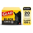 thumbnail image 1 of Glad Black Garbage Bags - Extra-Large 135 Litres -, 1 of 6