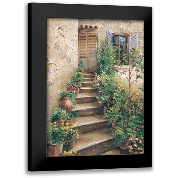 Duvall, Roger 11x14 Black Modern Framed Museum Art Print Titled - Stairway in Provence