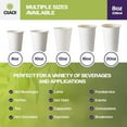 thumbnail image 6 of CIAO! 8oz White Paper Hot Cup, Disposable, 80mm Diameter 1,000 Count, 6 of 11