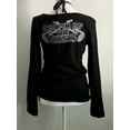 thumbnail image 3 of 2000s American Vintage Gothic Black Women T-shirts Punk Style Graphic Grunge Tshirts Harajuku Y2k Long Sleeve Tops Streetwear, 3 of 6