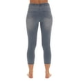 thumbnail image 3 of Just Love Denim Wash Capri Jeggings for Women 6855-BLK-3X (Light Denim Capri, Small), 3 of 3