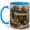 Blue, variant on Morning Bookshop 11oz Ceramic Mug, Paris Book Lover Coffee Cup, Cozy Library Street Gift