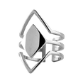 thumbnail image 2 of Anillo para Mujer Acero Inoxidable LuckyLy Diseño Moderno Ligeramente Ajustable Modelo Jasmine Plateado 7, 2 of 6
