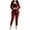 Red, variant on Suit for Women 2 Piece Set Women's Summer Outfits Clothing Set Female Long Sleeve Blazer Sets Notched Lapel Neck Business Suit Sets Casual Pant Style S_39 Women's Tracksuits Coffee XXL