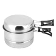thumbnail image 1 of Stainless Steel Portable Outdoor Travel Camping Picnic Cookware Cooking Pot Pan Bowel Set, 1 of 5