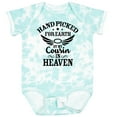 thumbnail image 3 of Inktastic Handpicked for Earth by My Cousin in Heaven with Angel Wings Boys or Girls Baby Bodysuit, 3 of 5