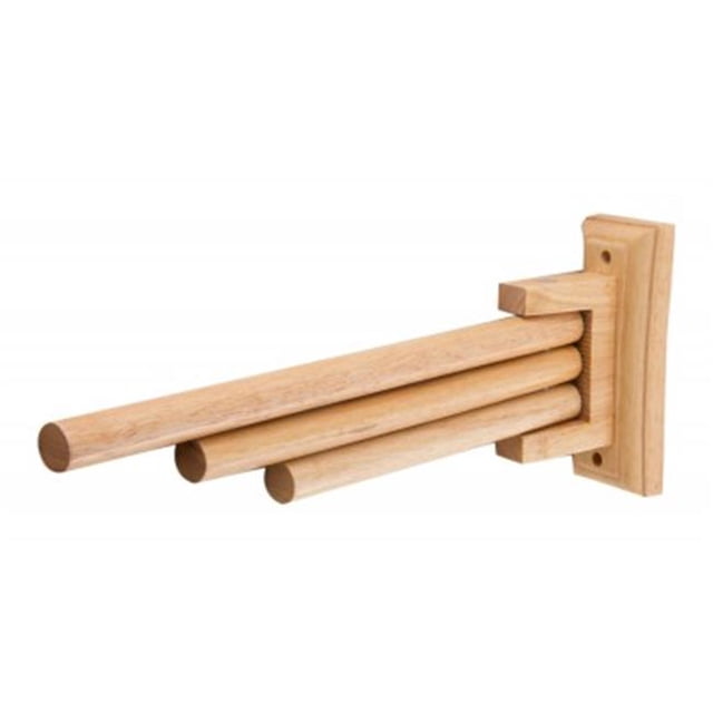 16 in. Triple Rack Wooden Towel Bar - Bathroom Accessory