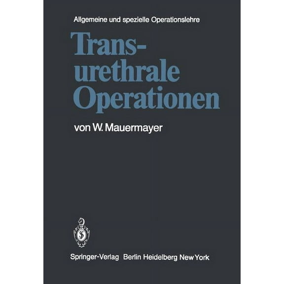 Transurethrale Operationen, (Paperback)