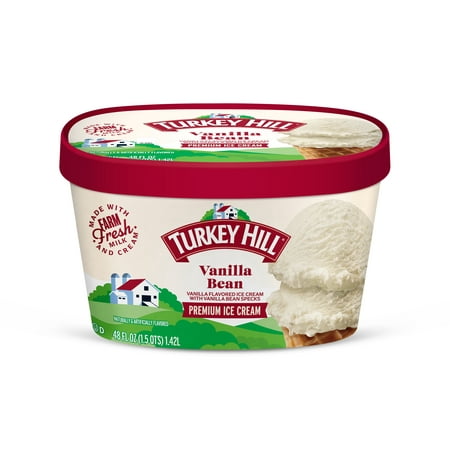 Turkey Hill Vanilla Bean Premium Ice Cream, 48 fl oz – Walmart ...