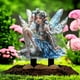 thumbnail image 5 of pstuiky Pila decorativa de jardín acrílica bohemia con hadas y colibríes. Pila decorativa de jardín acrílica para exteriores., 5 of 5
