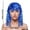 Blue, variant on yuqude Turbans for Women Sparkling PET Fringe Wig Stylish Festival Headwear Suitable for Cheerleaders and Sports Supporters Blue,One Size