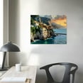 thumbnail image 4 of Creowell  Mediterranean Canvas Wall Art Italy Seaside Villa Picture Prints Wall Decor Gallery Wrapped 20x16in, 4 of 6
