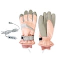 thumbnail image 2 of Homenesgenics Winter Gloves for Women USB Winter Men Women Fashion Heating 3rd Gear Temperature Regulation Windproof Outdoor Bike Ride Warm Gloves, 2 of 9