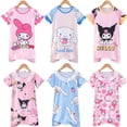 thumbnail image 2 of Camisón Kawaii Sanrios para niños, pijamas de dibujos animados de MyMelody Kuromi Cinnamoroll, Vestido de manga corta de verano, regalo para el hogar, 2 of 4