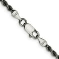 thumbnail image 3 of 925 Sterling Silver Rope Chain Necklace Ruthenium-plated 2.5 mm 24 inch, 3 of 4