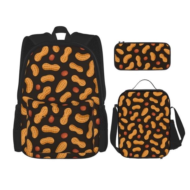 Balery Peanuts5 Mochila Escolar 3 en 1 para Niños - Mochila Resistente con Lonchera Térmica y Estuche - Mochila Escolar para Niños y Niñas