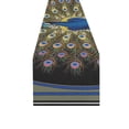thumbnail image 2 of BSDHOME Peacock Feathers Cotton Linen Table Runner 14x72 Inches, 2 of 4