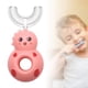 thumbnail image 4 of Cepillo  silicona para niños Cepillo de limpieza de 360  degree , Rosa para 2-6 Años Yinane Cepillo de dientes en forma de U para niños, 4 of 7