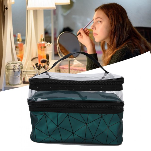 Storage Bag, Durable Mulifunctional Cosmetic Case, Multifunction Portable Makeup Bag, Toiletry Storage For Makeup Travel Home Green