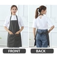 thumbnail image 3 of Cocina Delantal Canvas Funda protectora impermeable Simple Casas Casas Delantales Trabajo Ropa de trabajo con bolsillo para restaurante Cafetería Gris Scienceny HA011665-05, 3 of 7