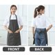 thumbnail image 3 of Cocina Delantal Canvas Funda protectora impermeable Simple Casas Casas Delantales Trabajo Ropa de trabajo con bolsillo para restaurante Cafetería Gris Noticed HA011665-05, 3 of 7
