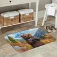 thumbnail image 7 of Sikiie Snowy Mountain Photography Bear Print Flannel Anti-slip Floor Mat 16x24in, Thickened Dustproof Entrance Door Mat Floor Mat for Kitchen, Bathroom, Laundry Room, 7 of 7