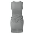 thumbnail image 4 of Summer Dresses for Women 2025, Dresses for Women,Women's Casual Mini Dress Round Neck Sleeveless Ruched Slim Fit Summer Wear Flowy Comfortable Stylish, 4 of 5