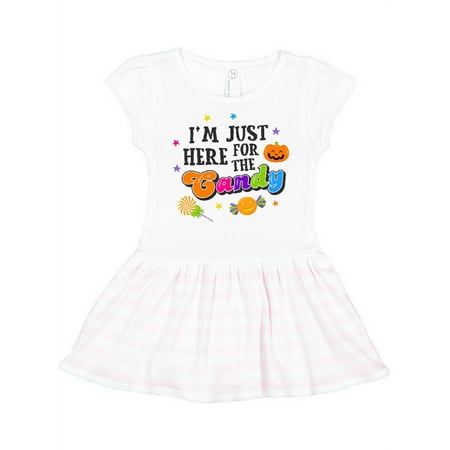 

Inktastic Im Just Here For The Candy Gift Toddler Girl Dress