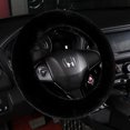 thumbnail image 1 of Fundas universales para volante de coche, piel sintética gruesa, cálidas, esponjosas y peludas, para invierno (negro) Rojo Verde, 1 of 4