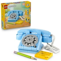 LEGO Creator 3 in 1 Retro Telephone Building Toy - Home Decor for Bedroom or Kids Room - Kids Toy for Girls & Boys, Ages 8 - Gifts for Birthdays - 31174
