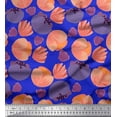 thumbnail image 1 of Soimoi Blue Cotton Voile Fabric Poppy Floral Printed Fabric 1 Yard 56 Inch Wide, 1 of 3
