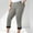 Gray, variant on Plus Size Capri Leggings with Pockets for Women, High Waisted Black Workout Yoga Leggings