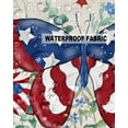 thumbnail image 5 of Pack of 2 Outdoor Pillow Covers, Independence Day American Flag Butterfly Retro Linen Waterproof Square Throw Pillowcase Cushion Decorative Pillow Covers for Couch Patio Tent, 18x18 in, 5 of 6