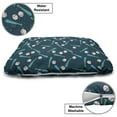 thumbnail image 3 of Baseball Pet Bed, Composition with Bats and Balls Leisure Activity Softball Theme, Chew Resistant Pad for Dogs and Cats Cushion with Removable Cover, 24" x 39", Petrol Blue Vermilion, by Ambesonne, 3 of 4